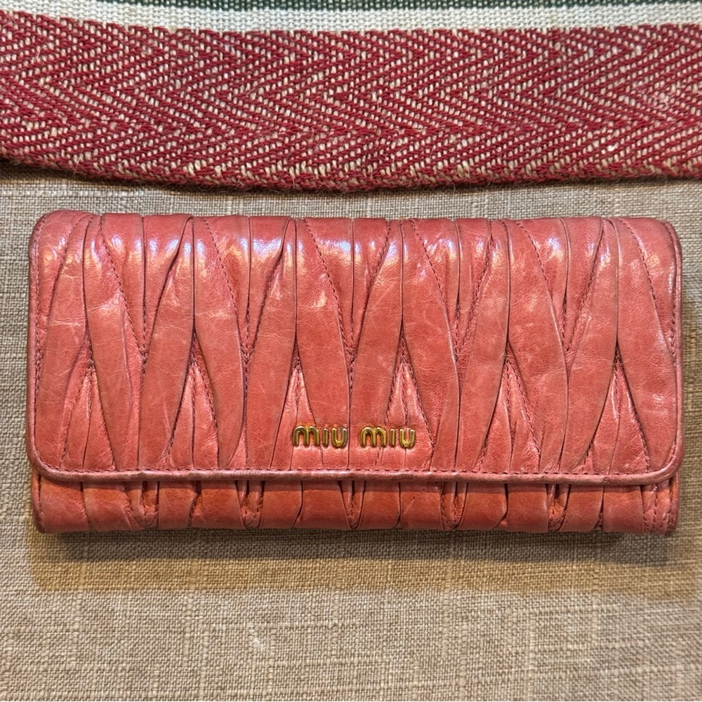 Salmon-Pink Miu Miu Wallet